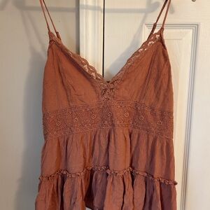 American Eagle Outfitters Terracotta Lace Camisole